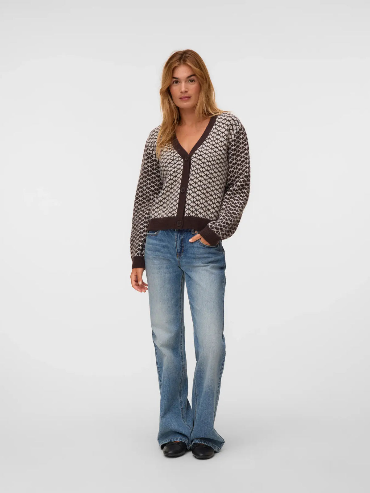 VMLOVE LS V-NECK CARDIGAN BOO