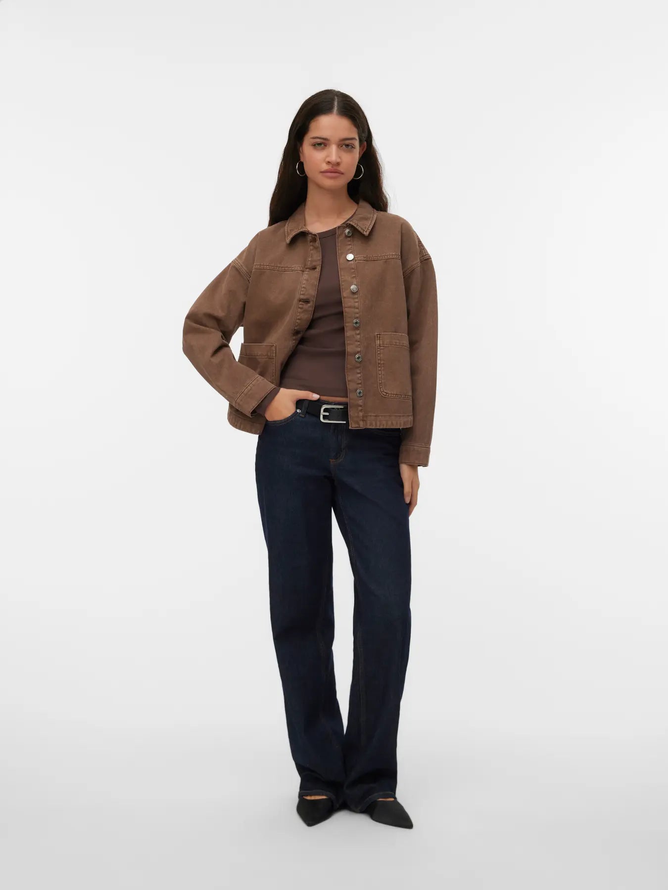 VMJAMIE LS DENIM SHACKET-BIRCH (Kopia)
