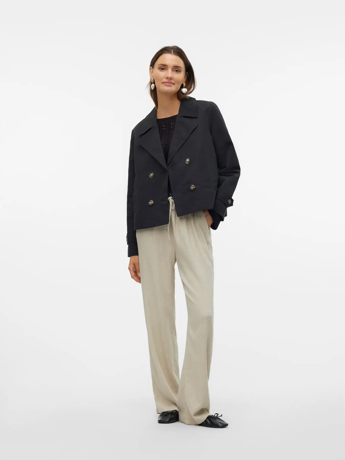 VMCHLOEMIA SHORT TRENCHCOAT NOOS-Black