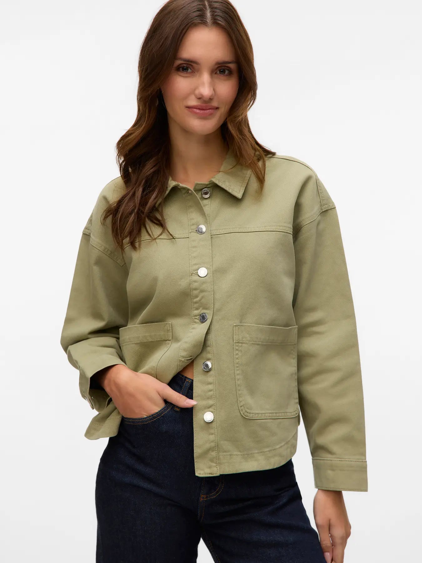 VMJAMIE LS DENIM SHACKET- LAUREL WRETH