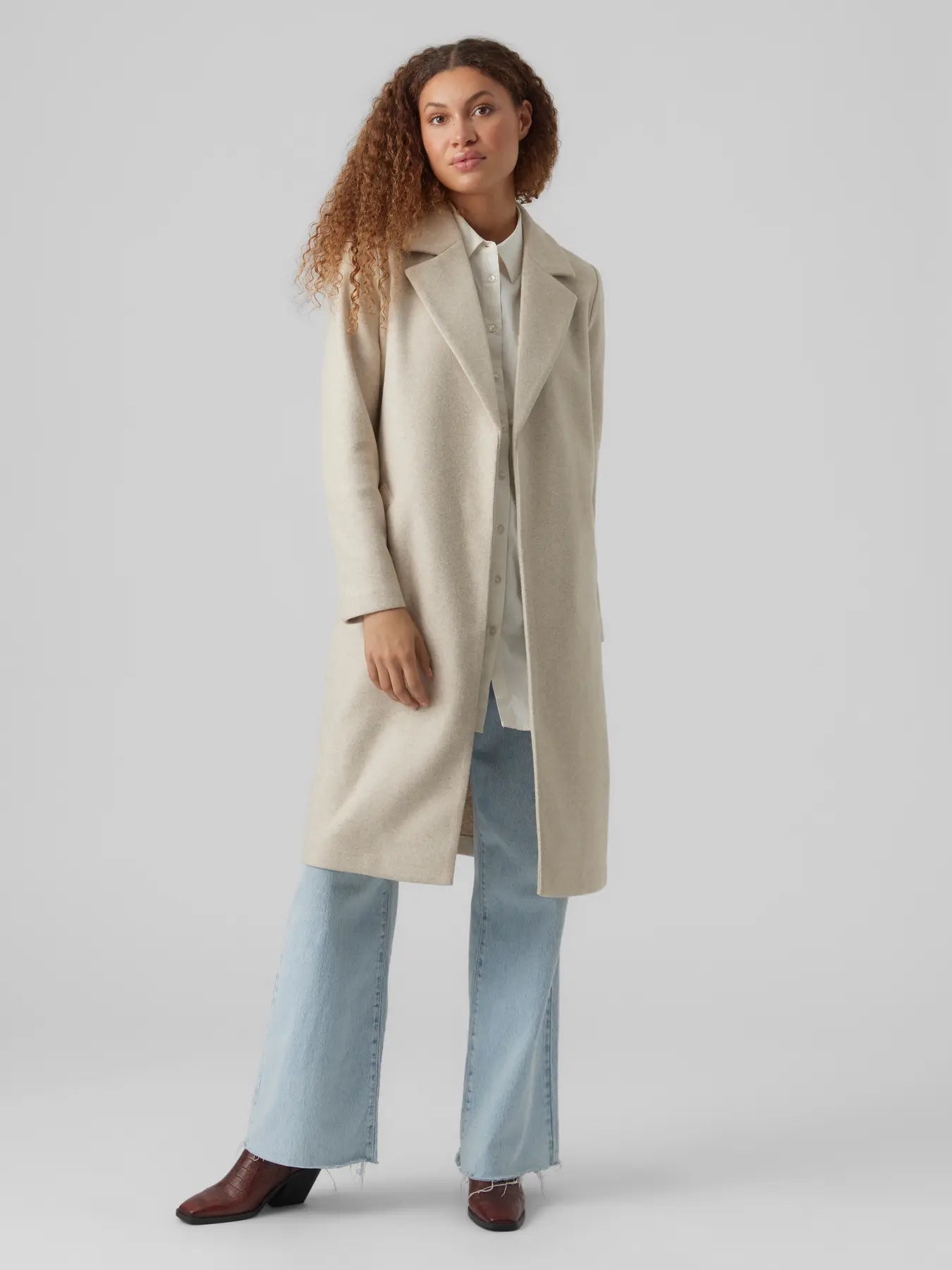 VMFORTUNEAYA LONG COAT-OATMEAL MELANGE