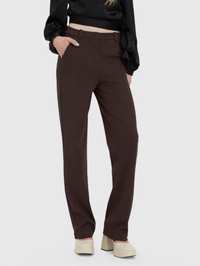 VMZAMIRA MW SLIM STRAIGHT PANT NOOS - BRUN