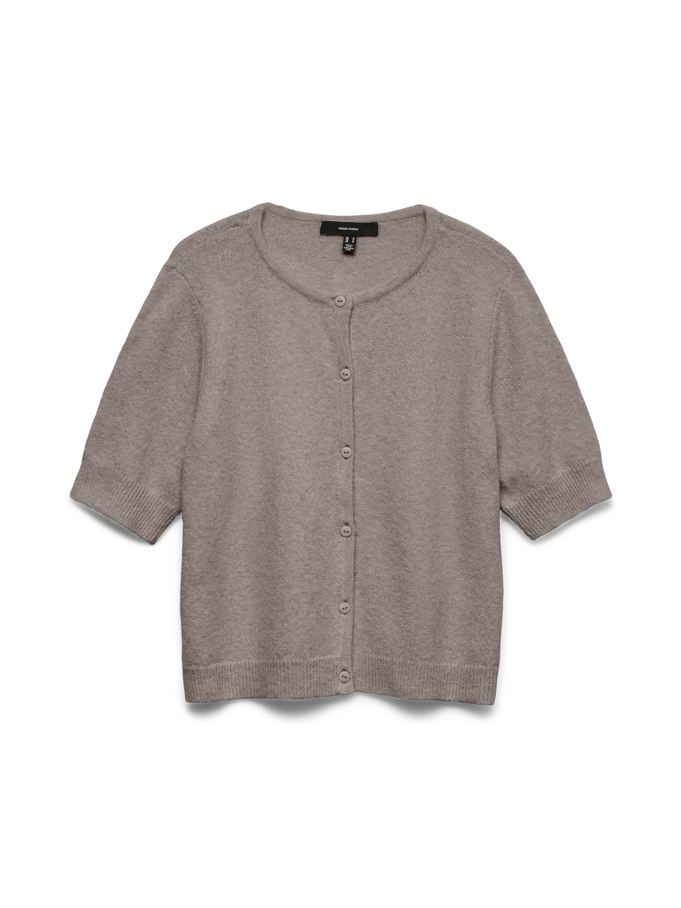 VMDOFFY 2/4 O-NECK BUTTON CARDIGAN NOOS-moon rockmelange