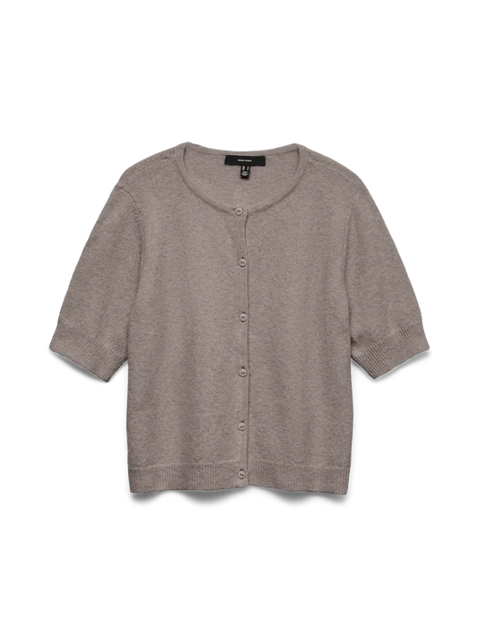 VMDOFFY 2/4 O-NECK BUTTON CARDIGAN NOOS-moon rockmelange