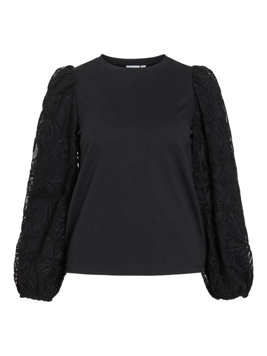 VISIMONIA O-NECK L/S-svart