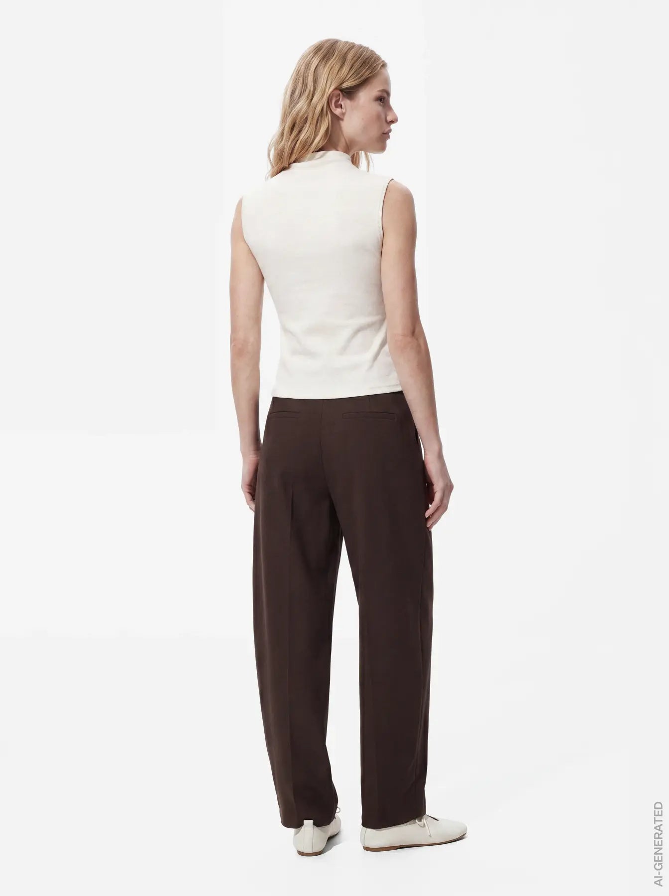 PCBOSELLA MW BARREL PANT NOOS BC-Brun
