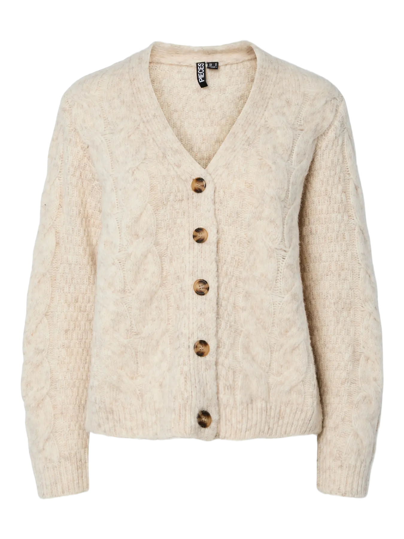 PCNINA LS V-NECK KNIT CARDIGAN NOOS
