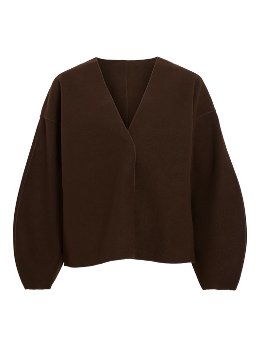 VIJUICE LOOSE L/S JACKET - COFEE BEAN