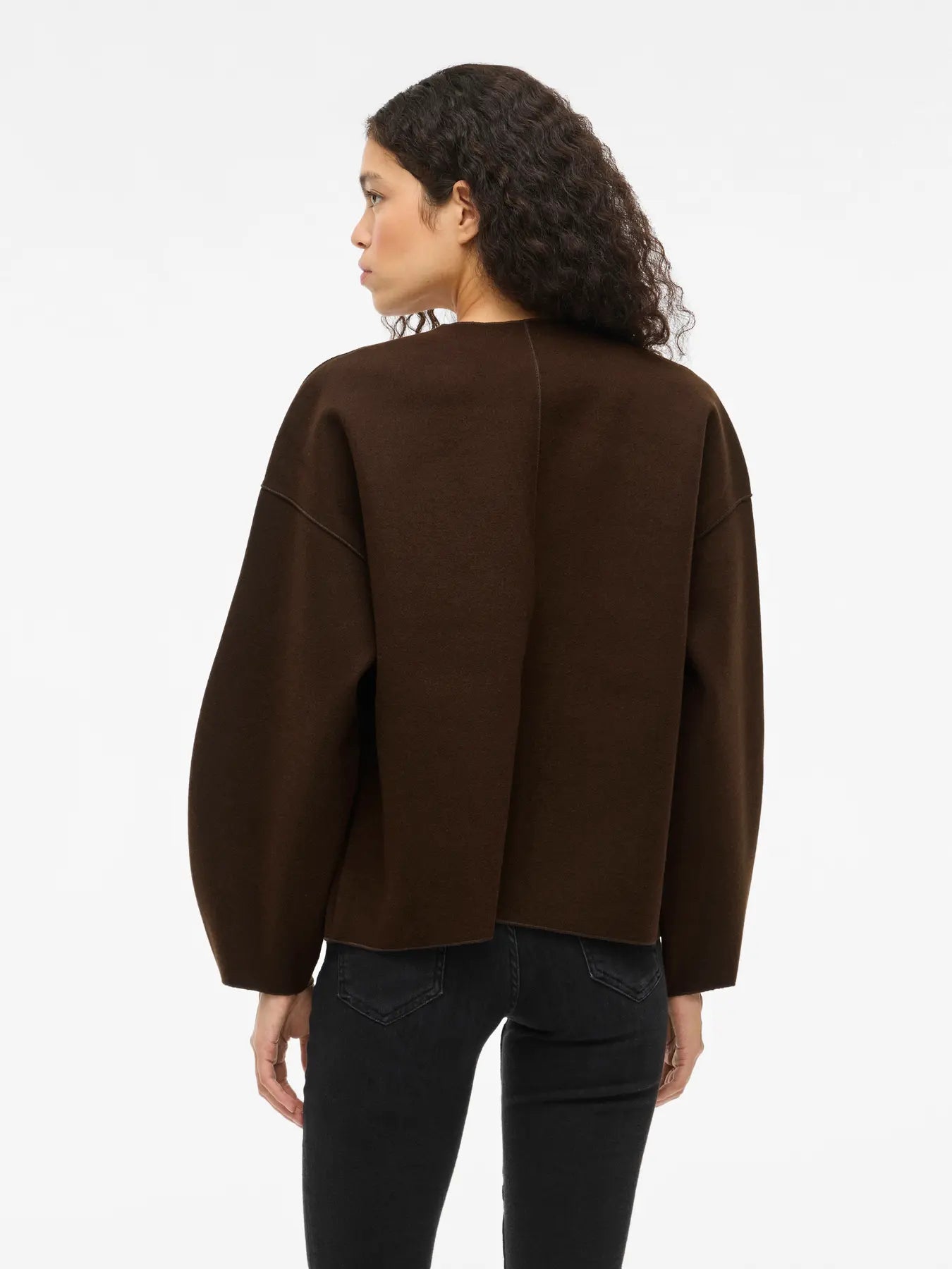 VIJUICE LOOSE L/S JACKET - COFEE BEAN