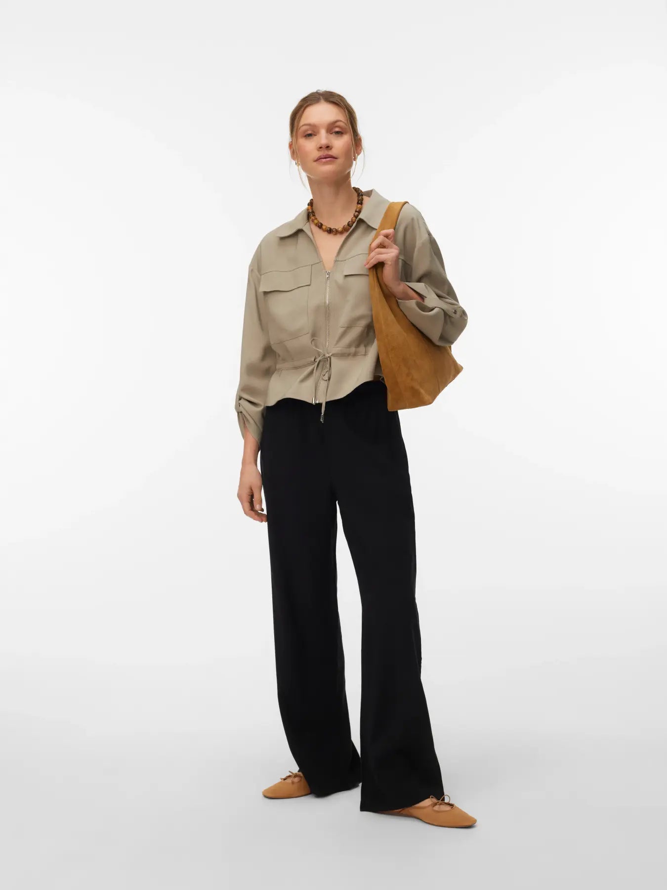 VMKATIE LS SHIRT WVN NOOS-Laurel Oak