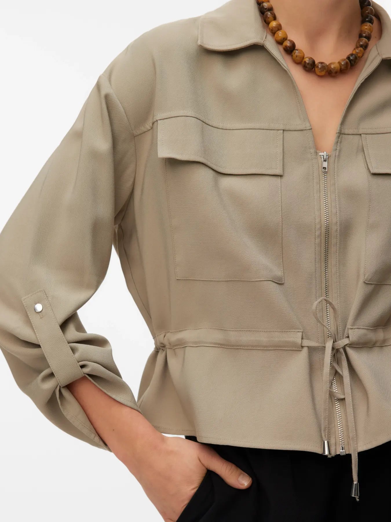 VMKATIE LS SHIRT WVN NOOS-Laurel Oak