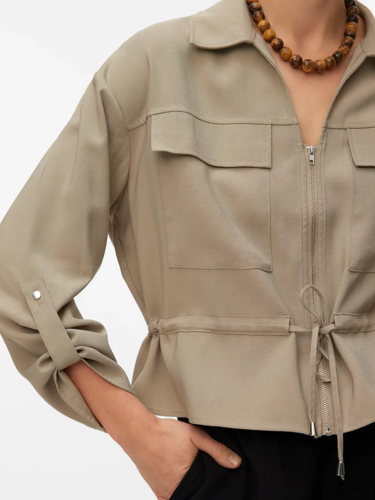 VMKATIE LS SHIRT WVN NOOS-Laurel Oak