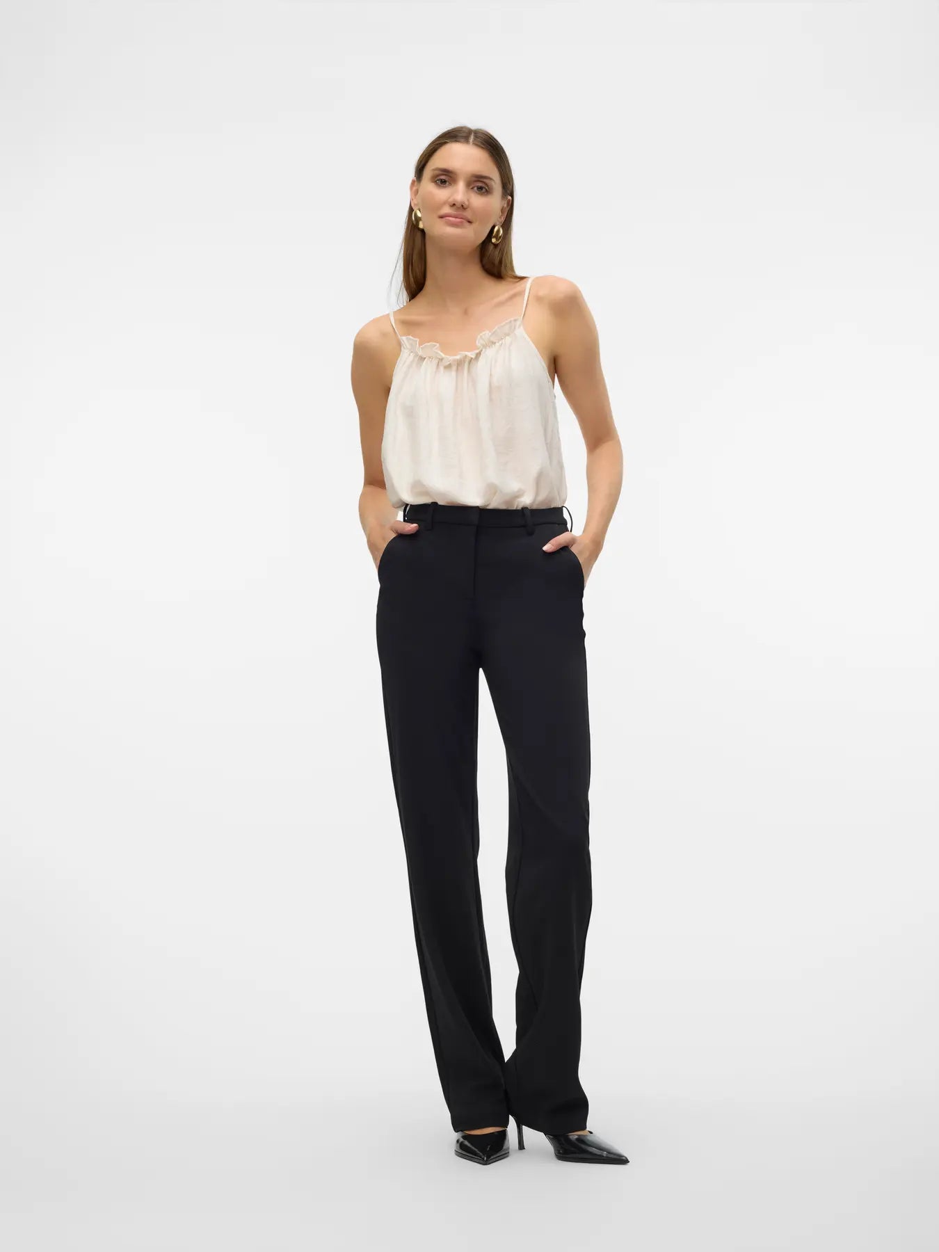 VMZAMIRA MW SLIM STRAIGHT PANT NOOS - svart