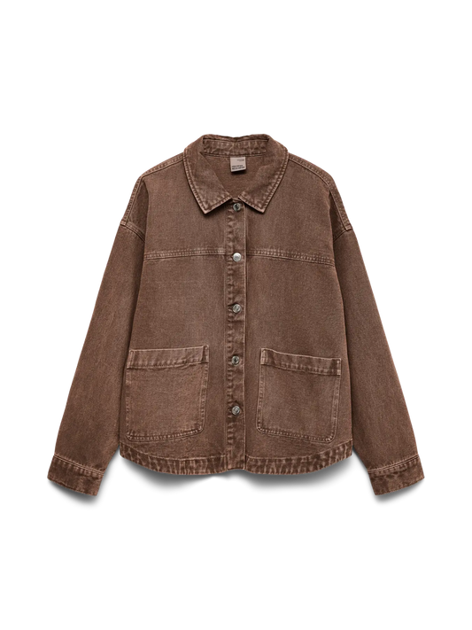 VMJAMIE LS DENIM SHACKET-BIRCH (Kopia)