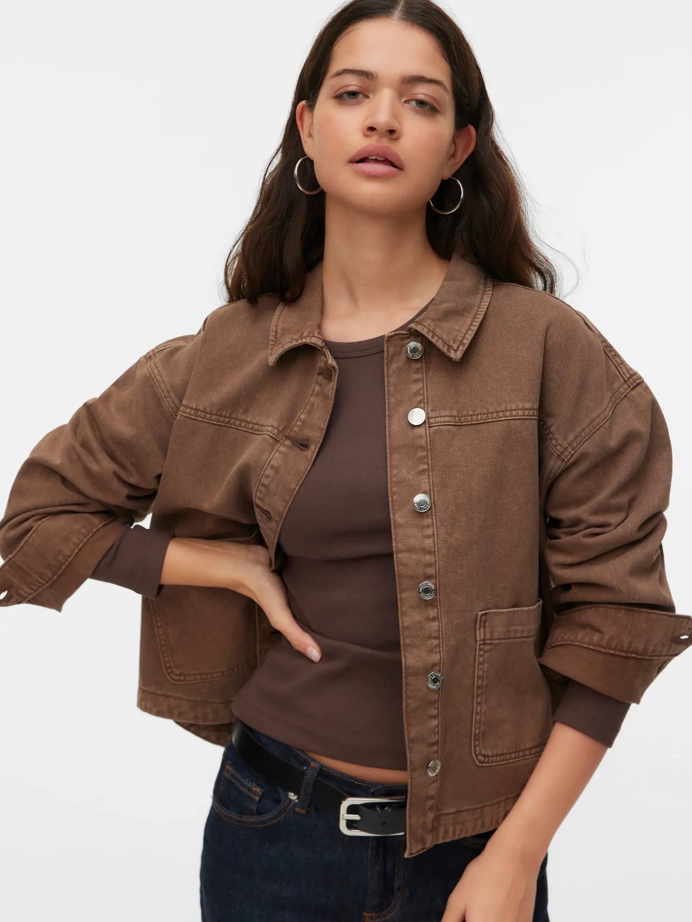 VMJAMIE LS DENIM SHACKET-BIRCH (Kopia)
