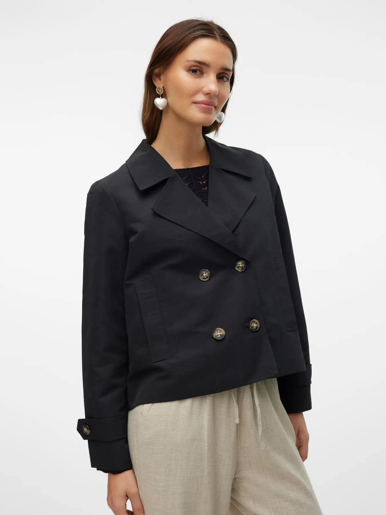 VMCHLOEMIA SHORT TRENCHCOAT NOOS-Black