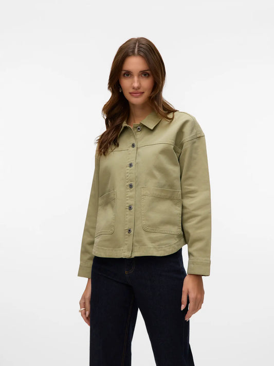VMJAMIE LS DENIM SHACKET- LAUREL WRETH