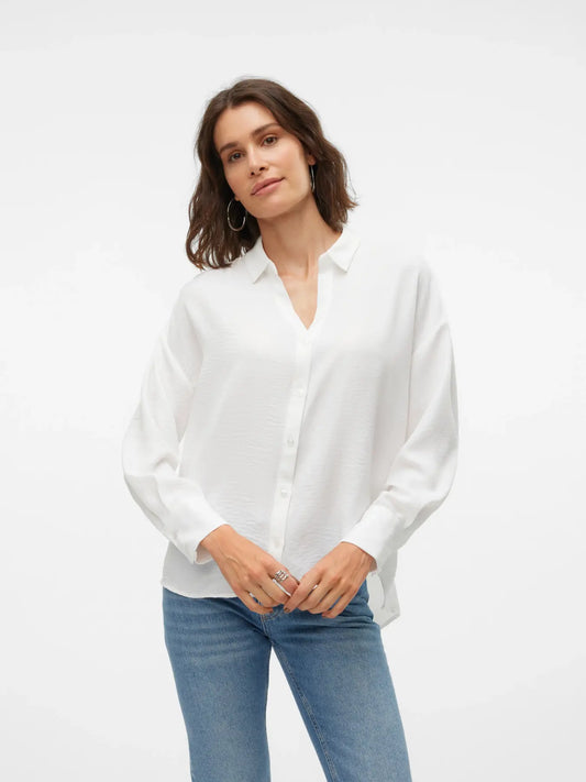 VMMELANEY QUEENY LS SHIRT WVN NOOS-white