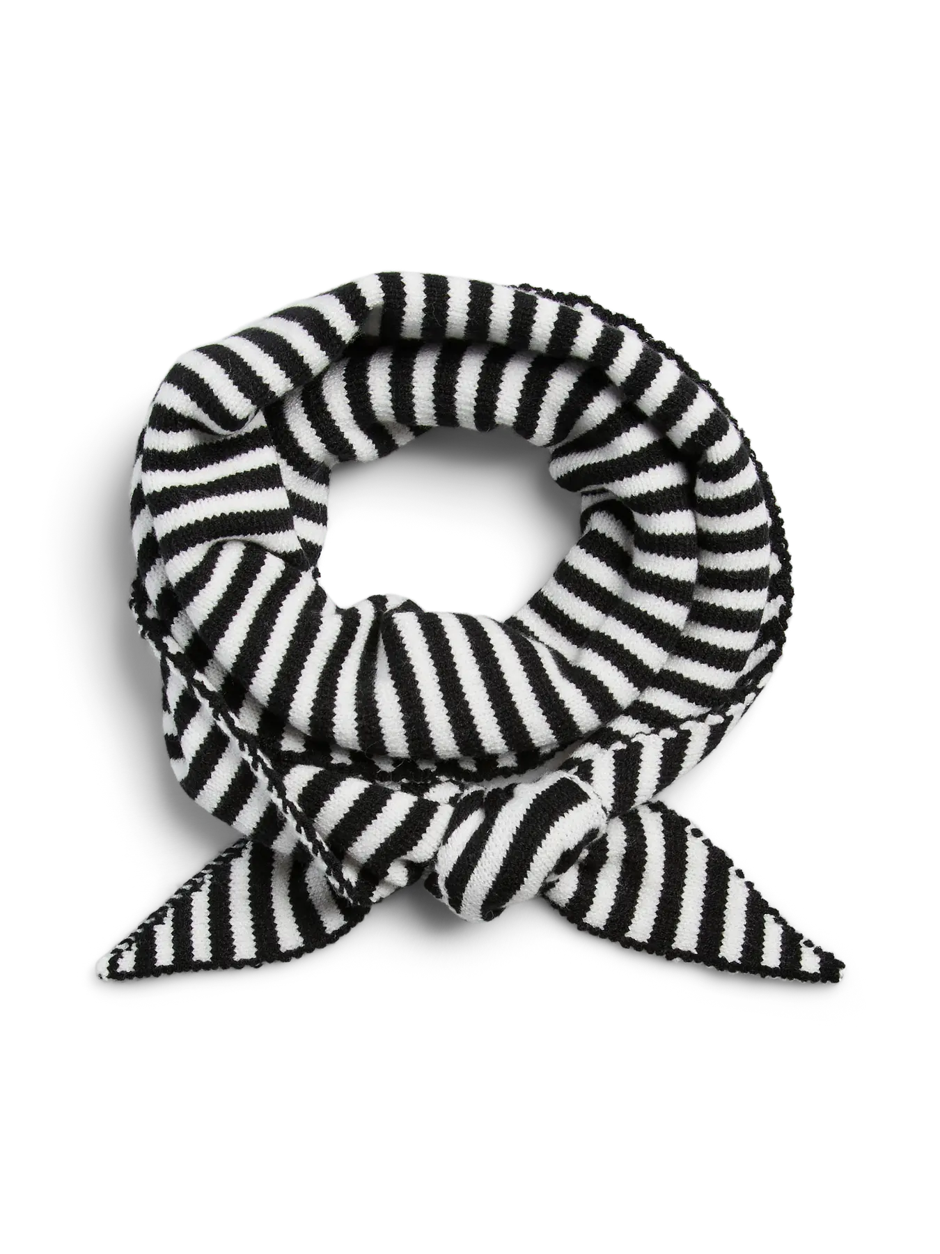 PCKOMMA TRIANGLE SCARF -Svartrandig