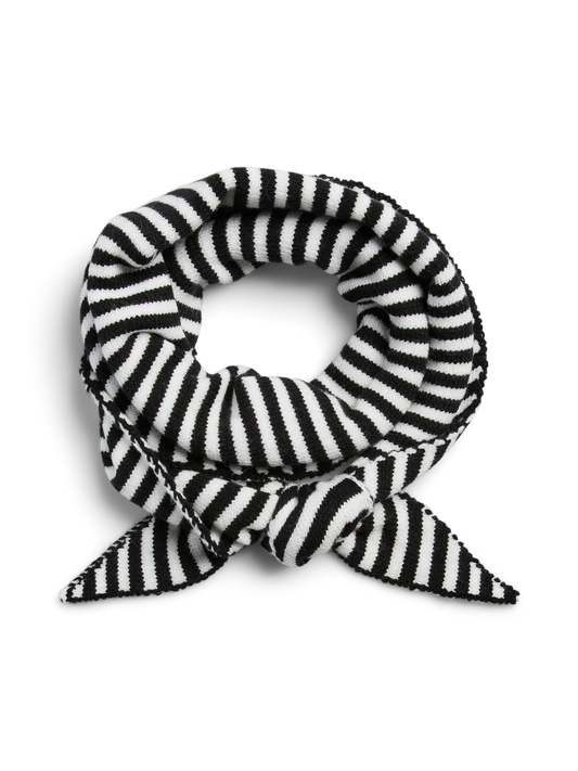 PCKOMMA TRIANGLE SCARF -Svartrandig