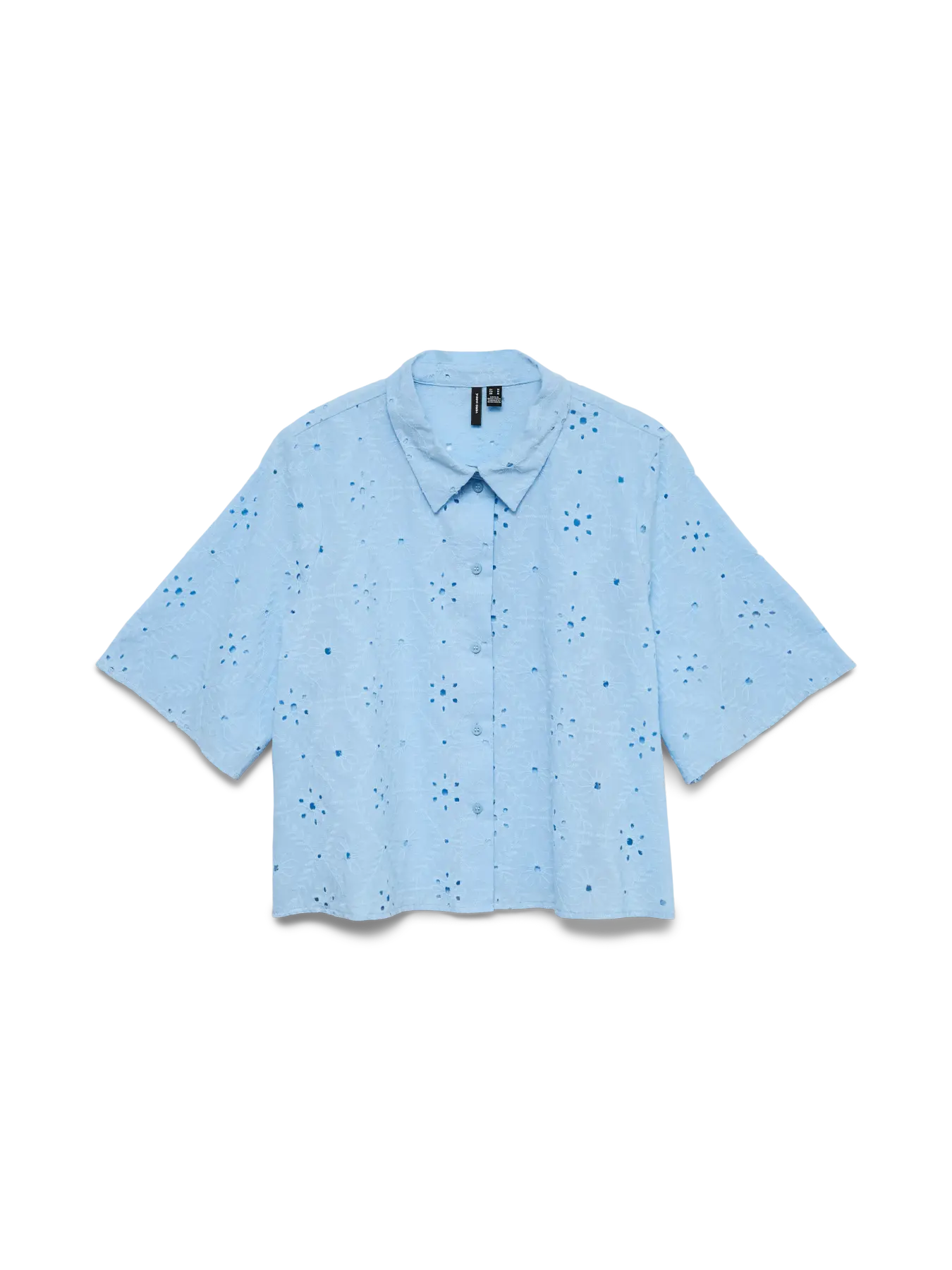 VMELIZA SHORT 2/4 SLEEVE SHIRT WVN NOOS-blå