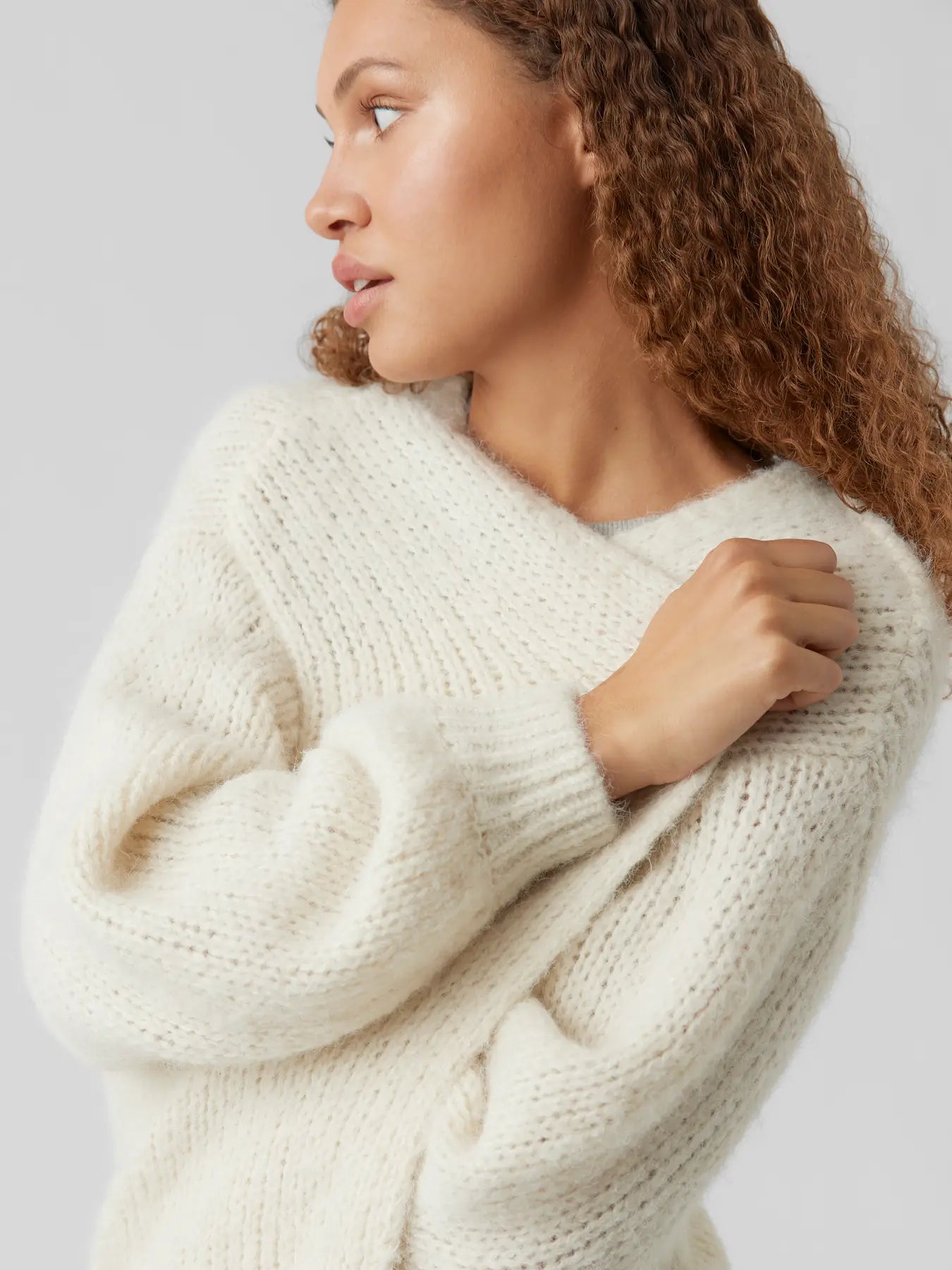 VMMAYBE LS OPEN CARDIGAN NOOS-birch