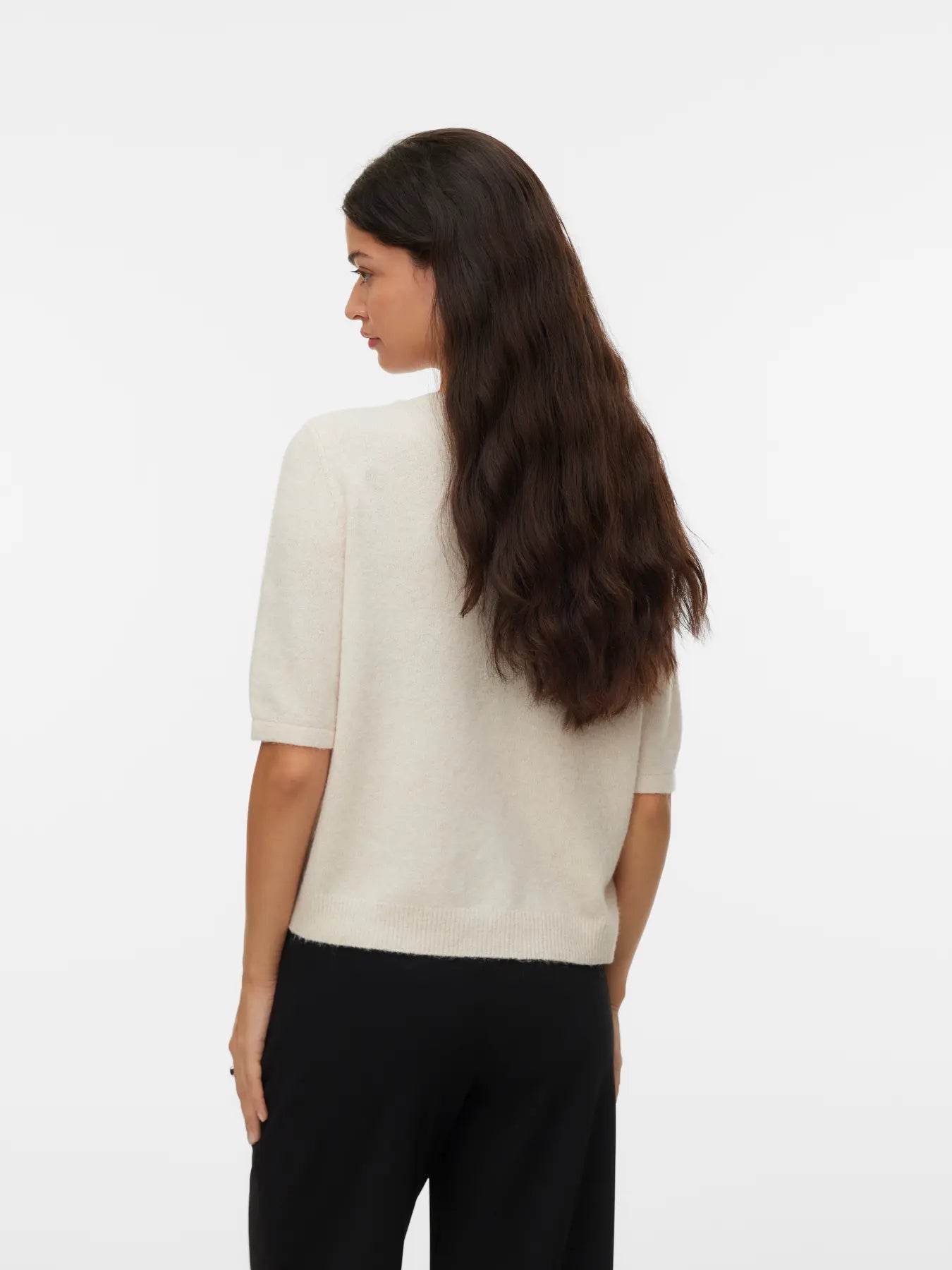 VMDOFFY 2/4 O-NECK BUTTON CARDIGAN NOOS-birch