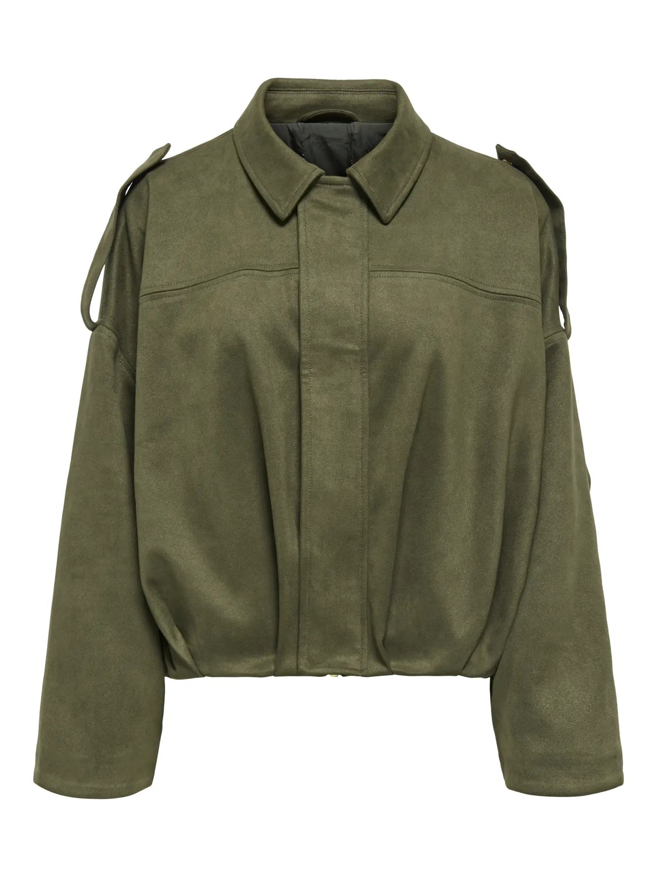 ONLMOON-STINA FAUX SUEDE BOMBER PNT NOOS: Grape Leaf