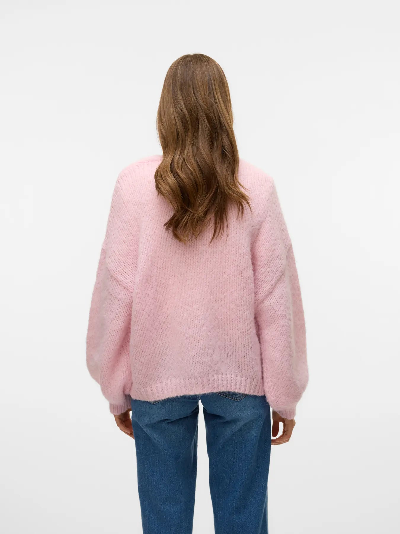 VMMAYBE LS OPEN CARDIGAN NOOS-parfait pink
