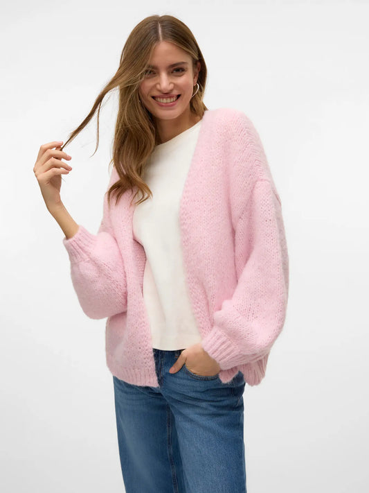 VMMAYBE LS OPEN CARDIGAN NOOS-parfait pink