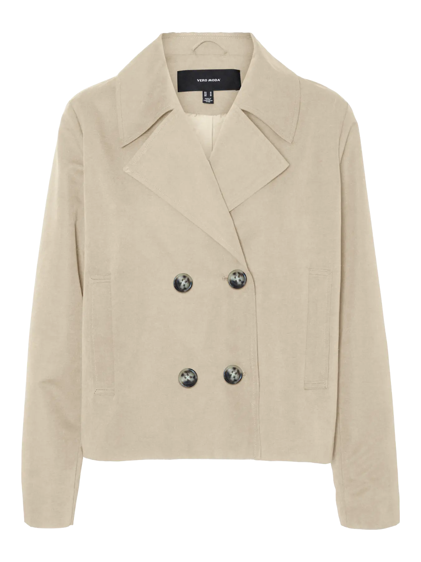 VMCHLOEMIA SHORT TRENCHCOAT NOOS-OATMEAL