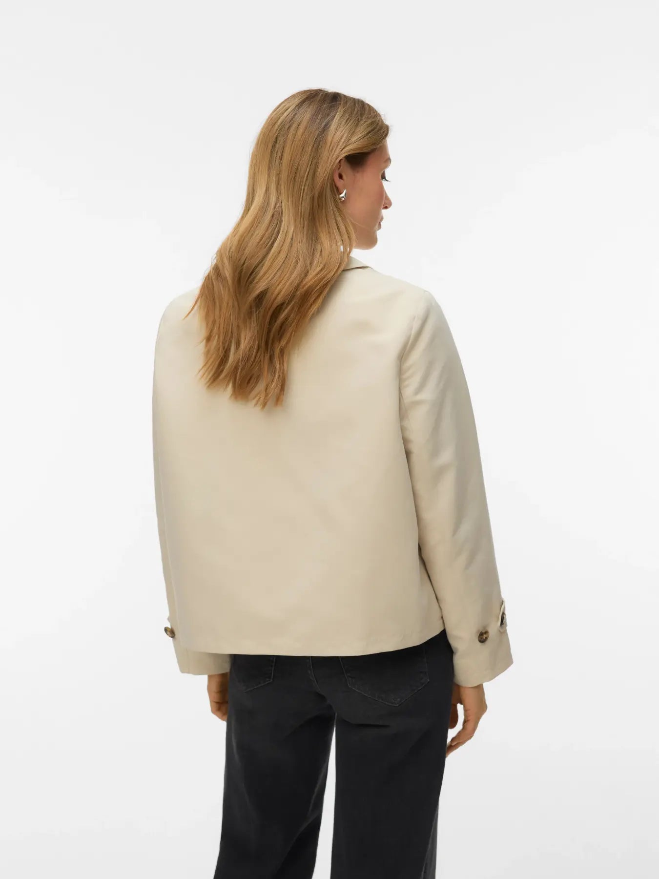 VMCHLOEMIA SHORT TRENCHCOAT NOOS-OATMEAL