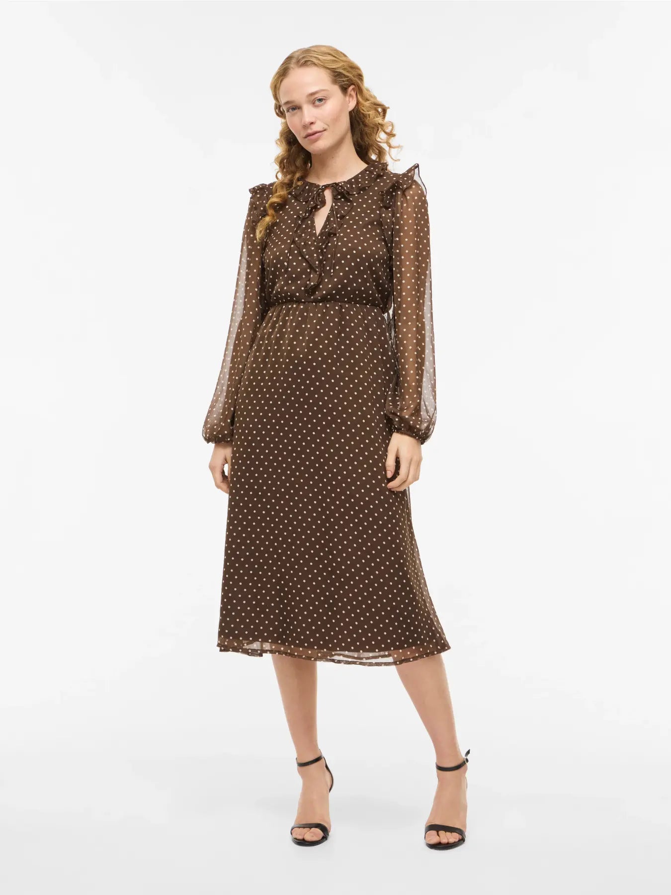 VIHARLEY L/S MIDI DRESS