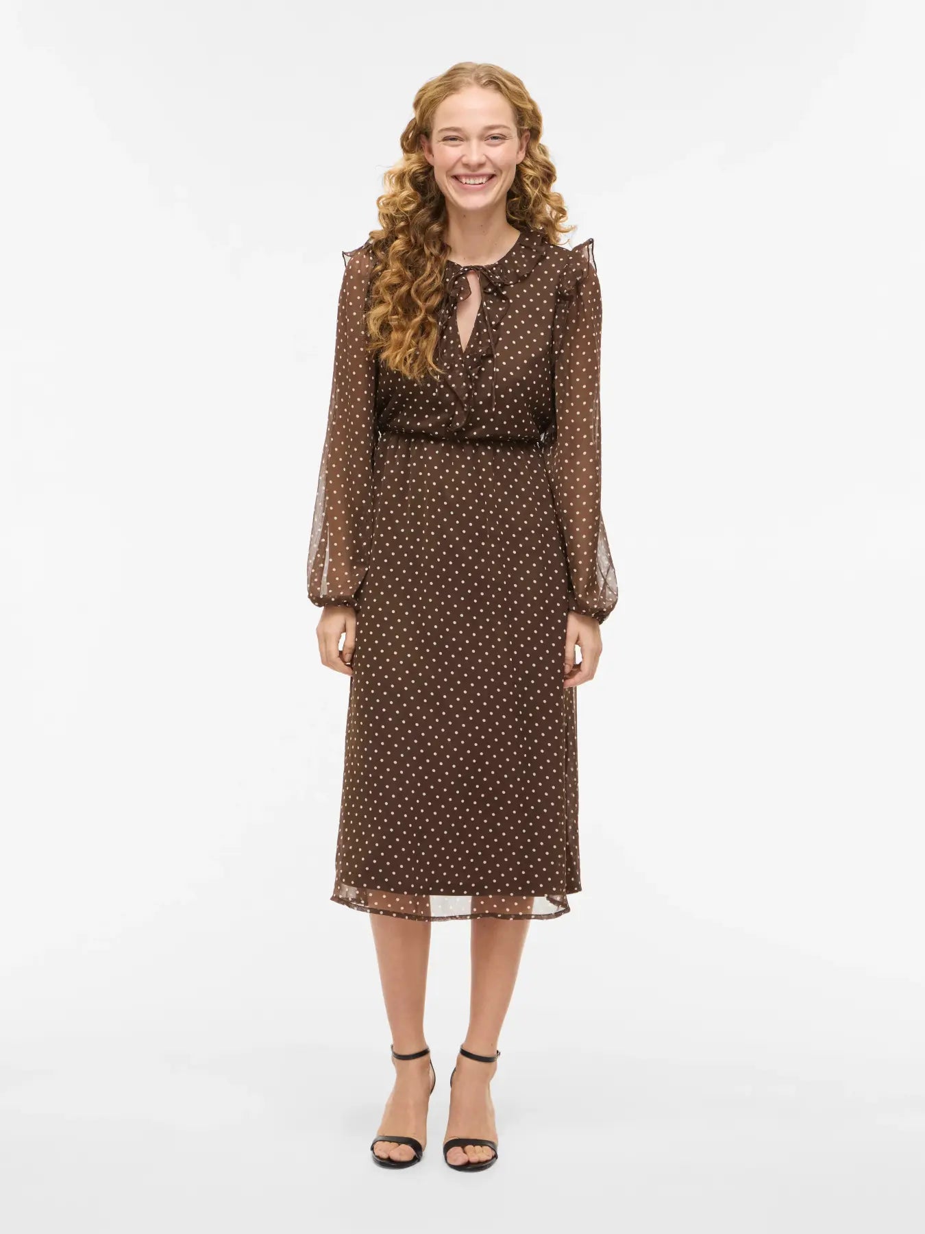 VIHARLEY L/S MIDI DRESS
