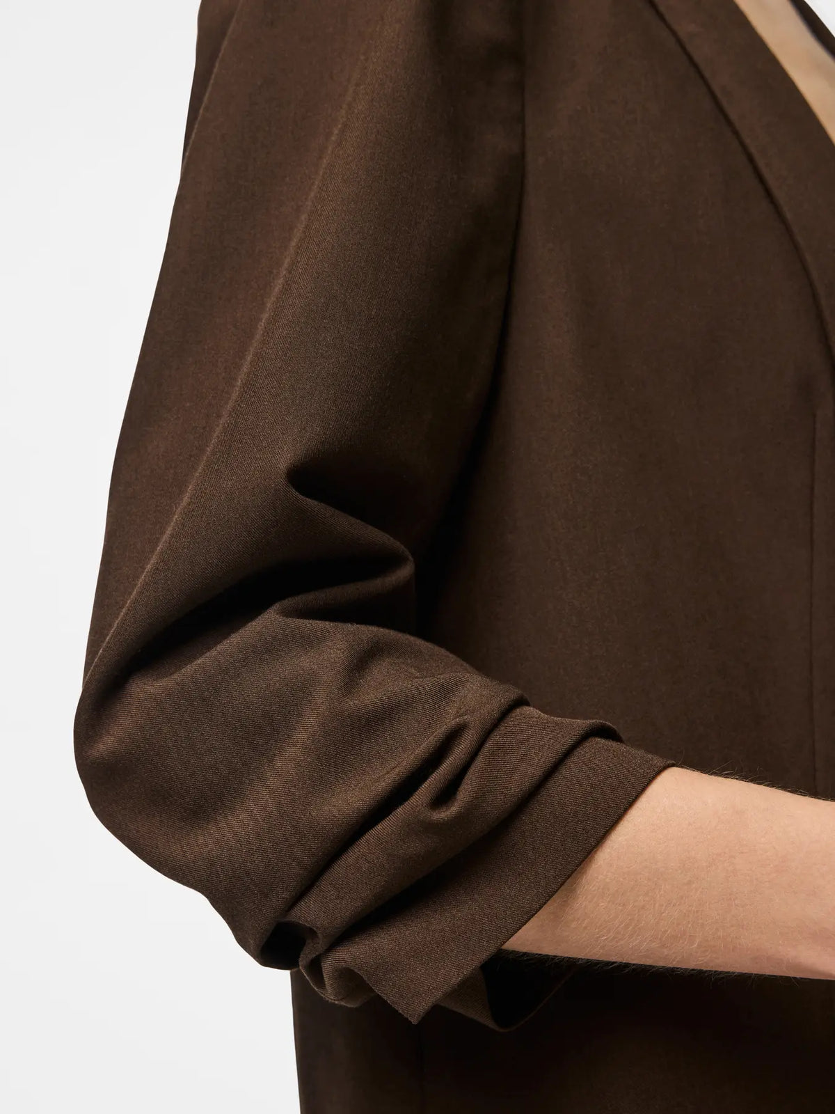 PCBOSELLA 3/4 BLAZER NOOS-BRUN