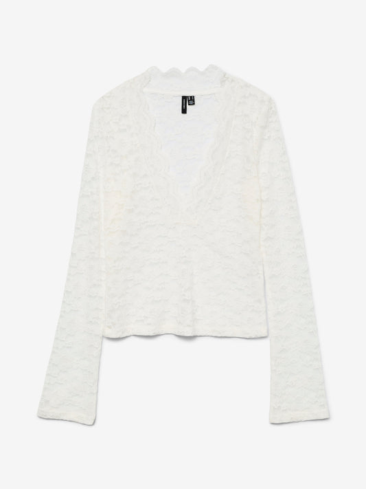 VMDEA LS LACE TOP VIT
